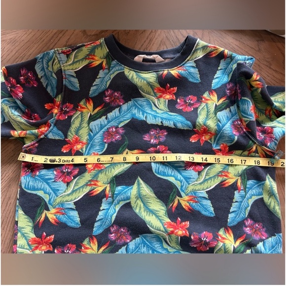 Chubbies loungewear sweatshirt with blue, green and red floral print size S - Picture 6 of 6